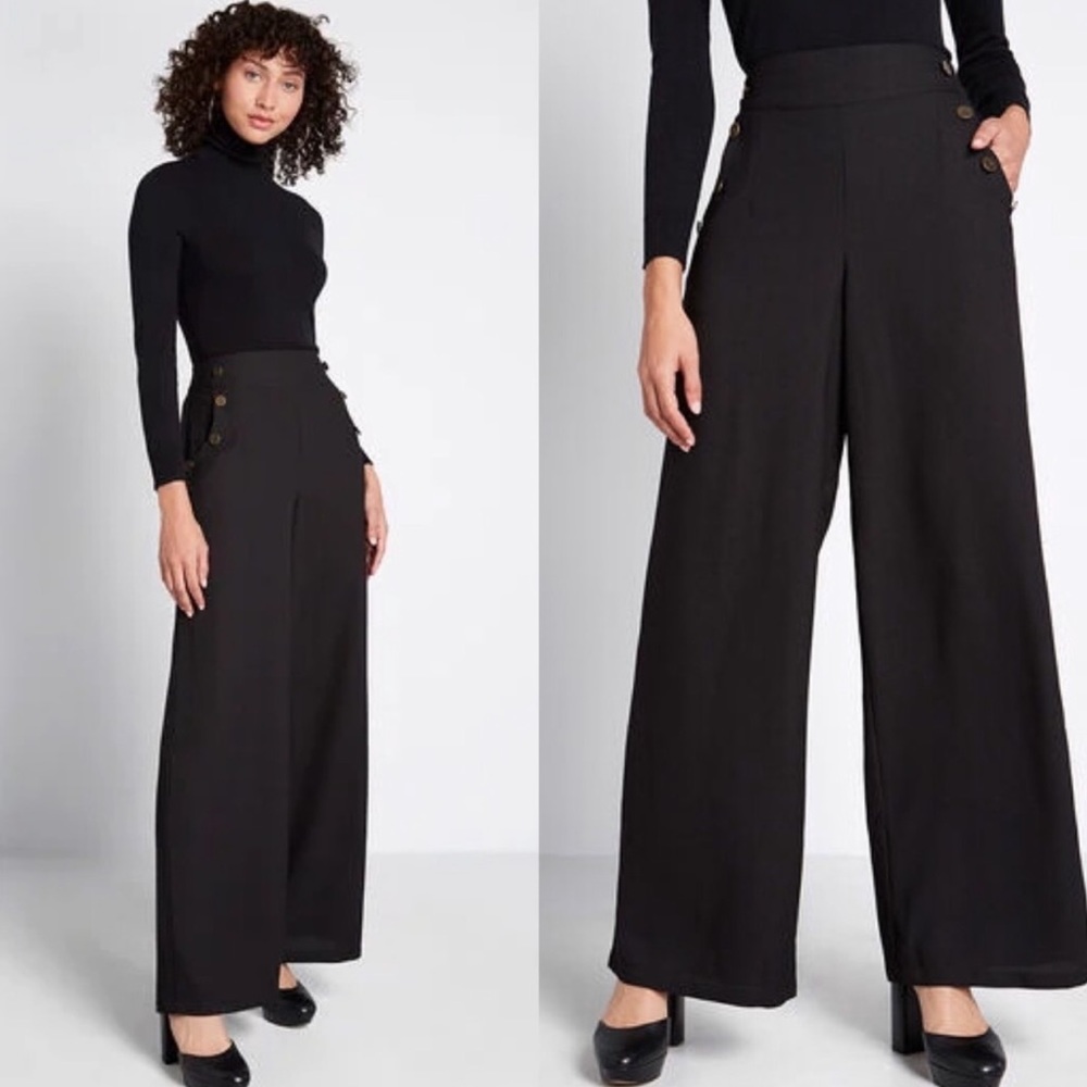 NEW ModCloth The Cambridge Pant in Black 2X